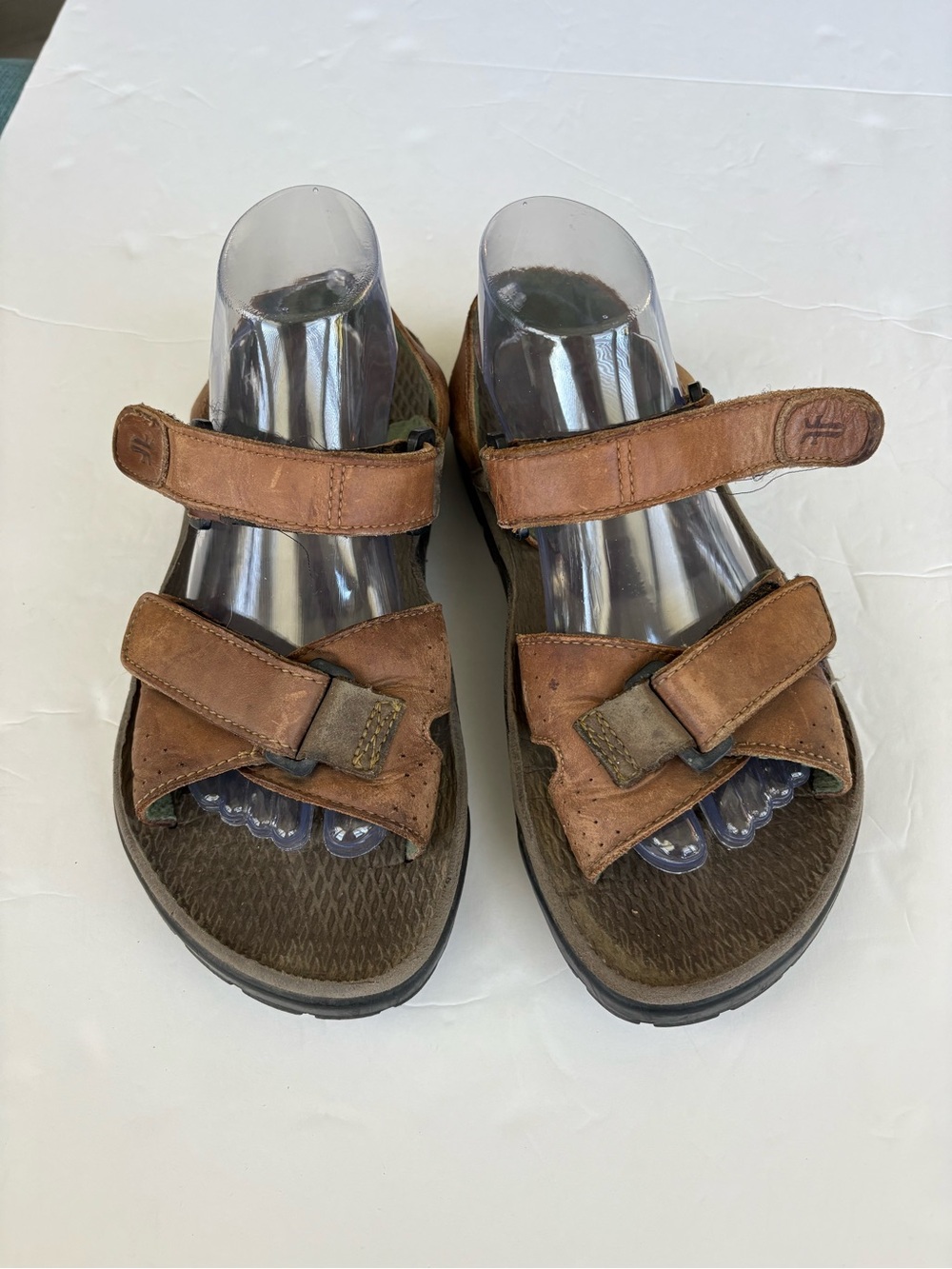 Frye Riverton Brown Leather Adjustable Strap Men's Sandals - 7D